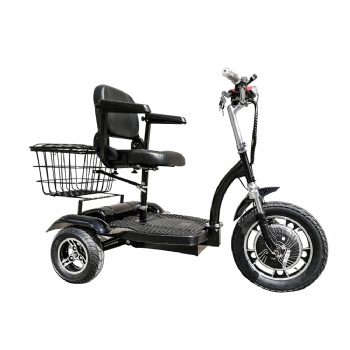 500W Stronger Climbing Electric Tricycle Scooter with Bigger Battery and Basket(TC-013A)